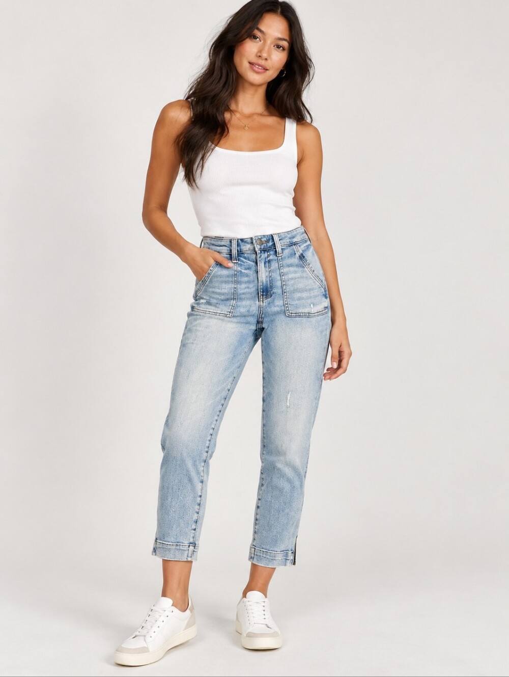 ❤️ KUT FROM THE KLOTH HIGH RISE SLIM CROP JEANS, ZIP HEM, 2 (26)